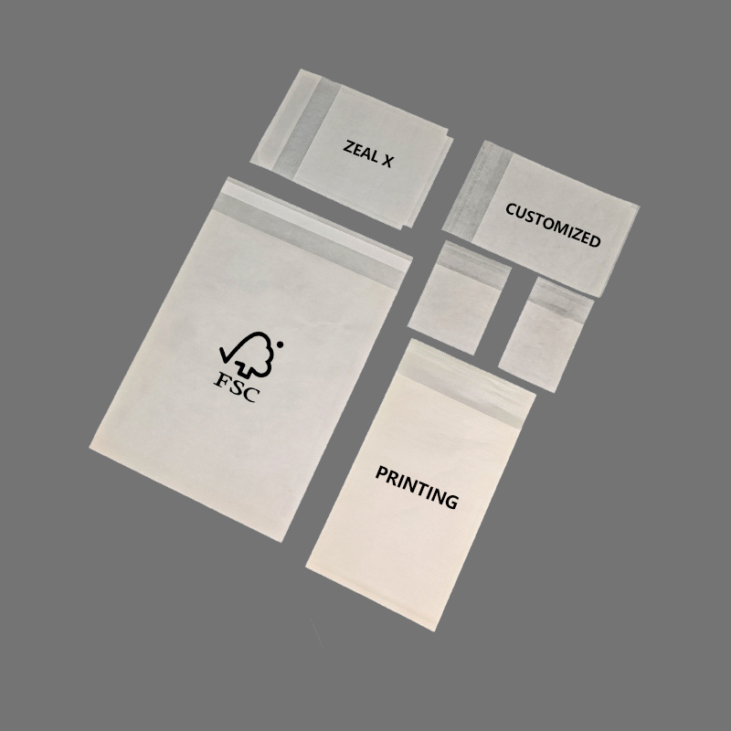 Zealx는 Glassine Eco -Friendle Paper Bag : Apparel & Gift Packaging의 지속 가능한 획기적인 혁신
