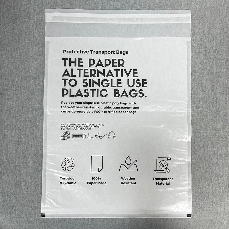 주문 생분해성 글라신지 종이 봉지 플라스틱 프리 투명 포장 제조업체