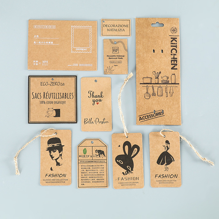 맞춤형 크래프트 종이 걸림새 태그